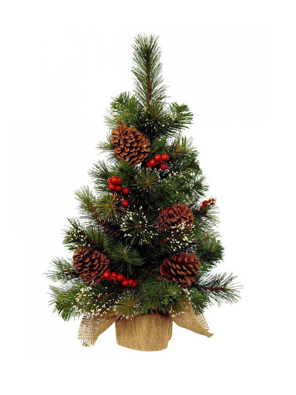 60cm Berry & Pinecone Mini Christmas Tree