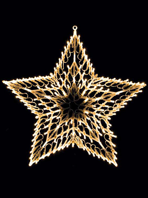 Christmas light store up window star