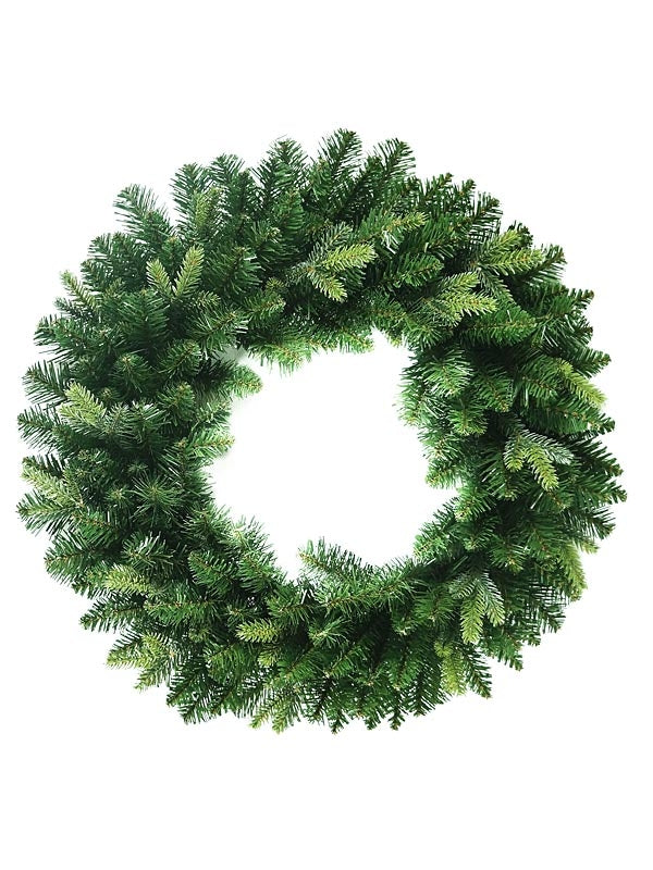 24" St. Moritz Fir Lit Wreath With PE-PVC & 35 LEDS