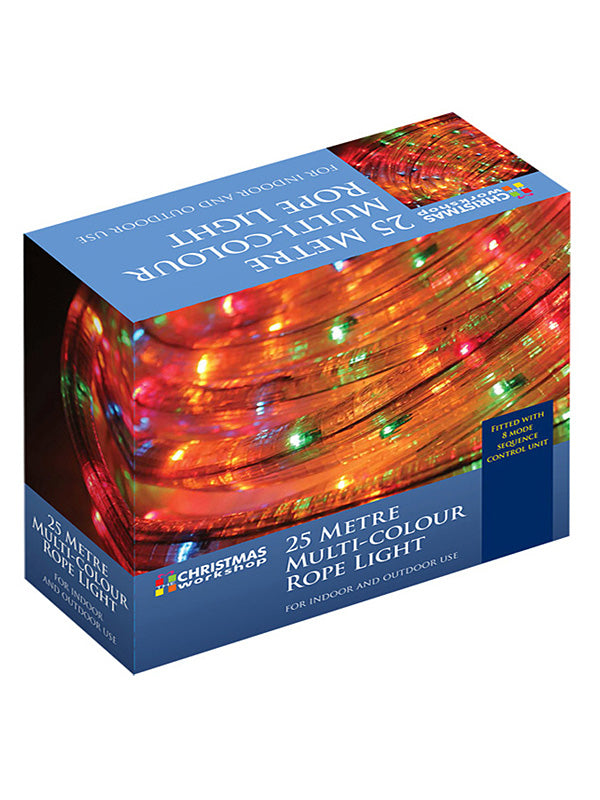 25m Chasing Christmas Rope Light - Multi-colour 