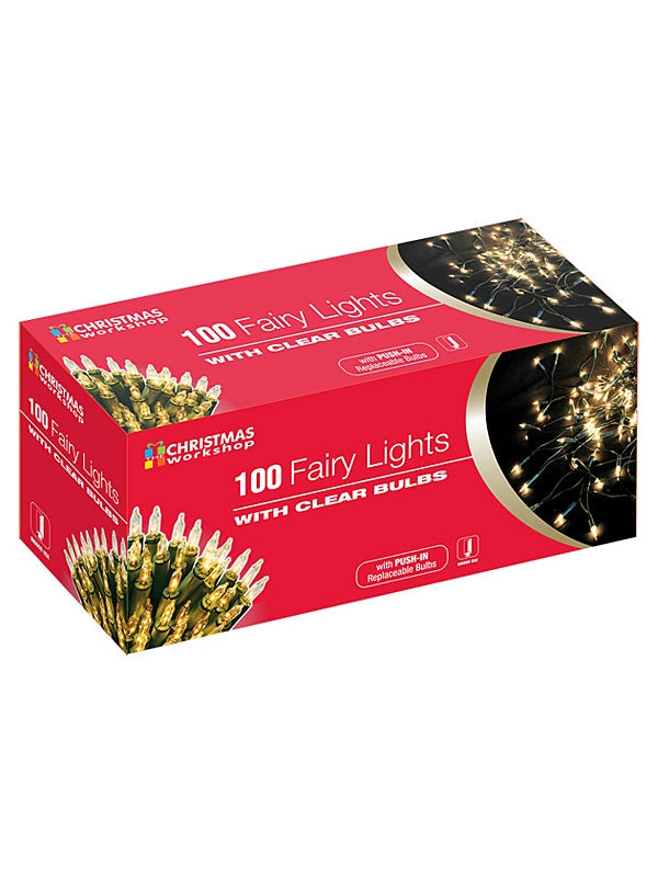 100 Traditional Christmas Fairy Lights - Clear