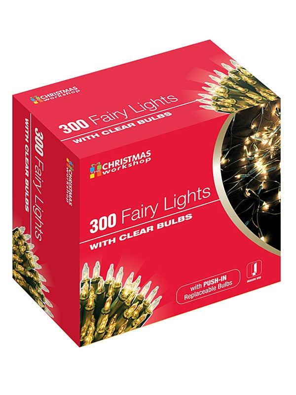 300 Traditional Christmas Fairy Lights - Clear