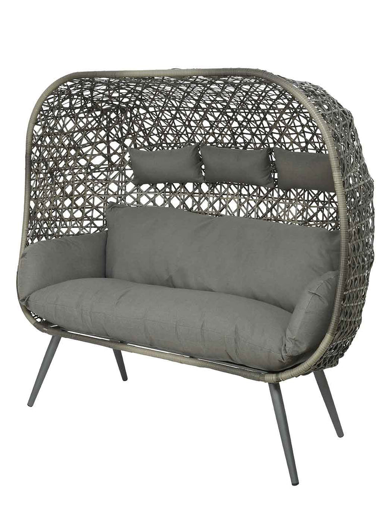 Standing Palermo Outdoor Wicker Egg Chair - Grey