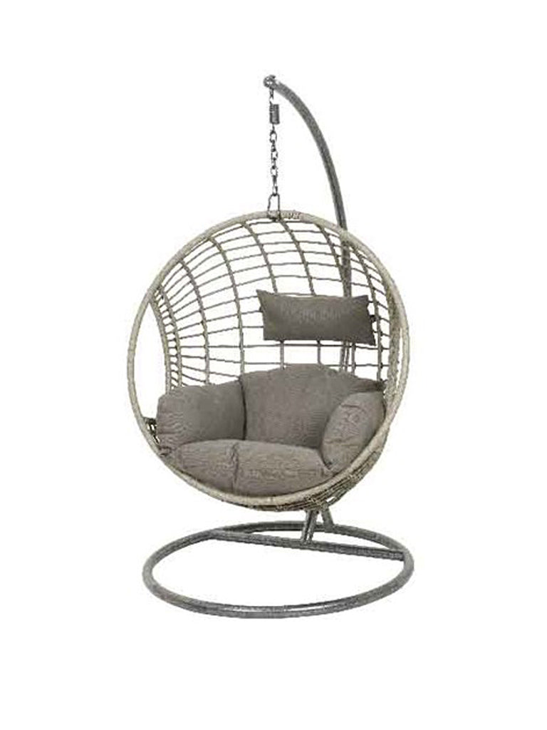 London Outdoor Wicker Egg Chair - Grey