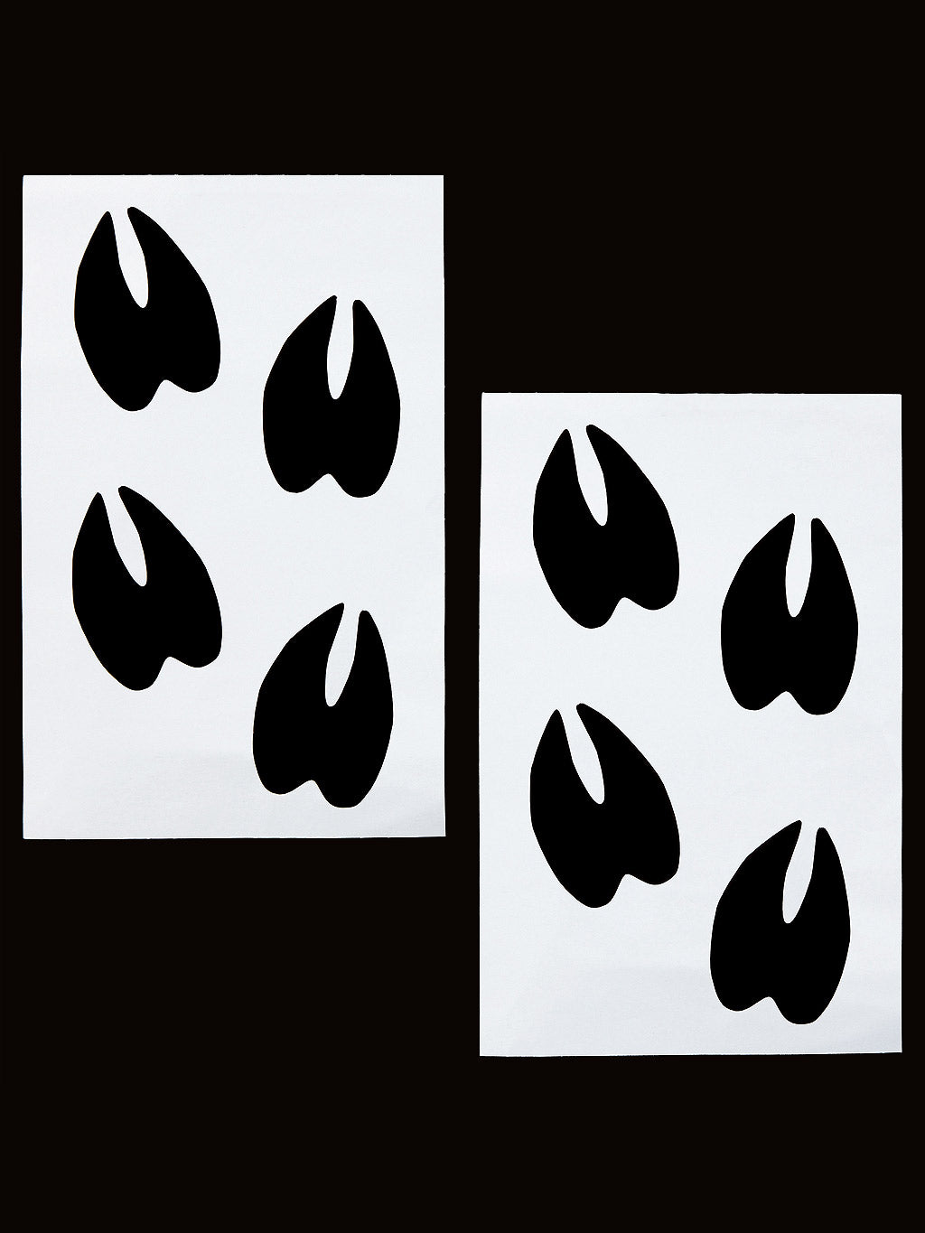 Rodolph Hooves 25 x 16cm Rudolph's Hooves Stencil Set 2pcs – Seasons Christmas Outlet