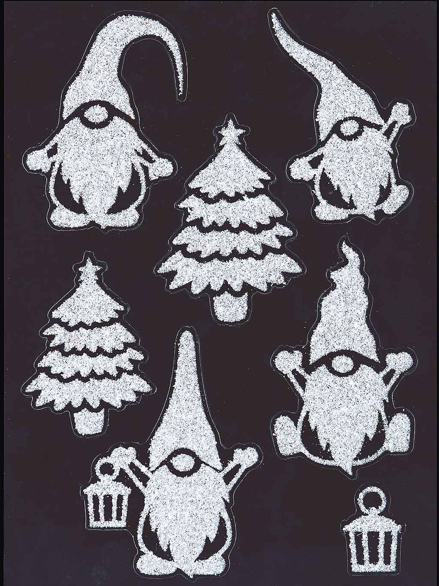 29.5x40cm White Gonk Window Sticker – Seasons Christmas Outlet