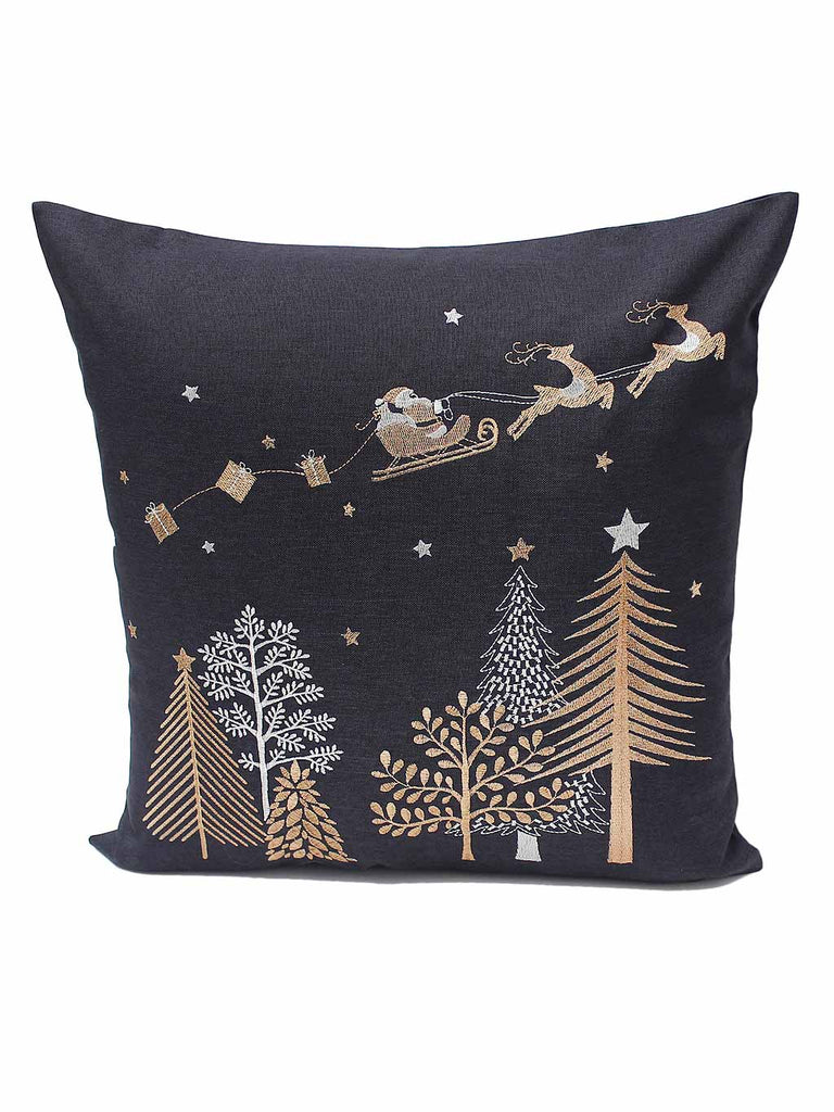 Christmas Eve Flight Cushion - Pewter/Copper