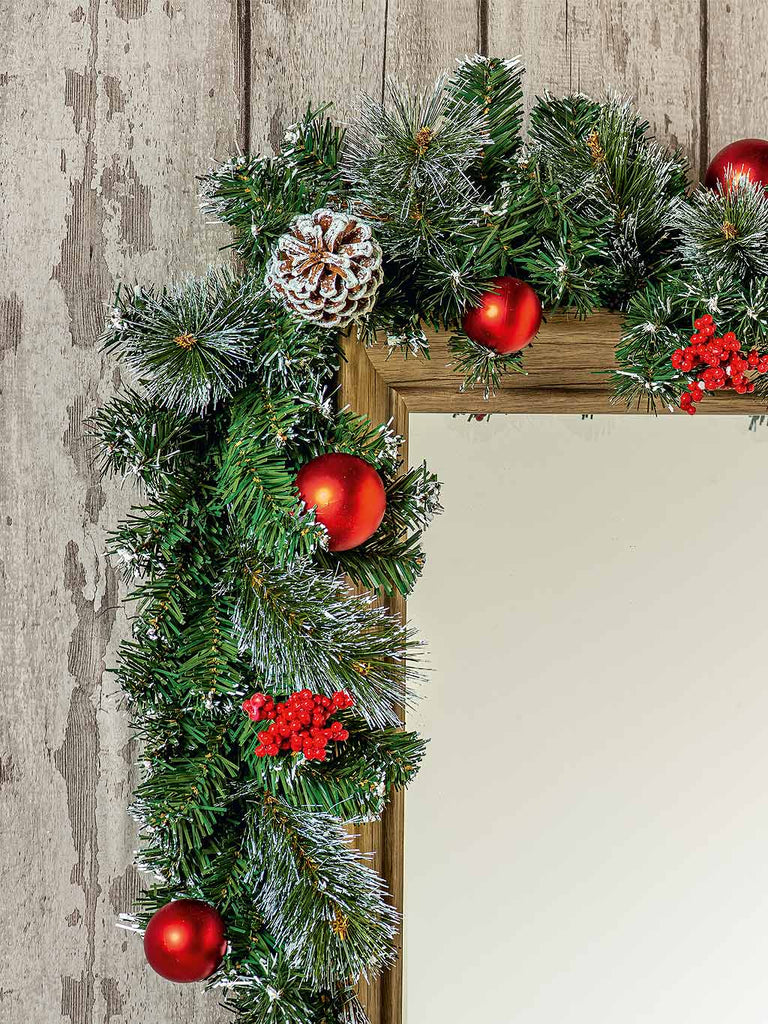 1.8M (6ft) Red Dressed Christmas Garland
