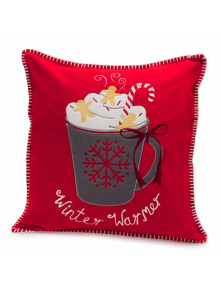 Hot Chocolate Cushion - Red