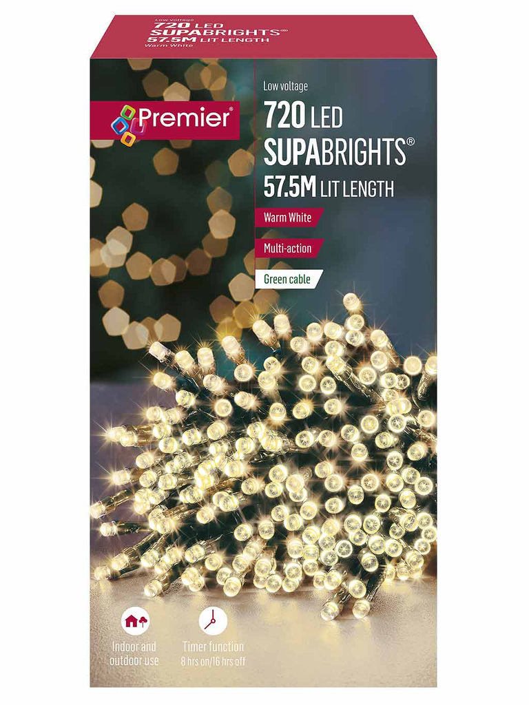 720 Multi-Action LED Supabrights with Timer - Warm White