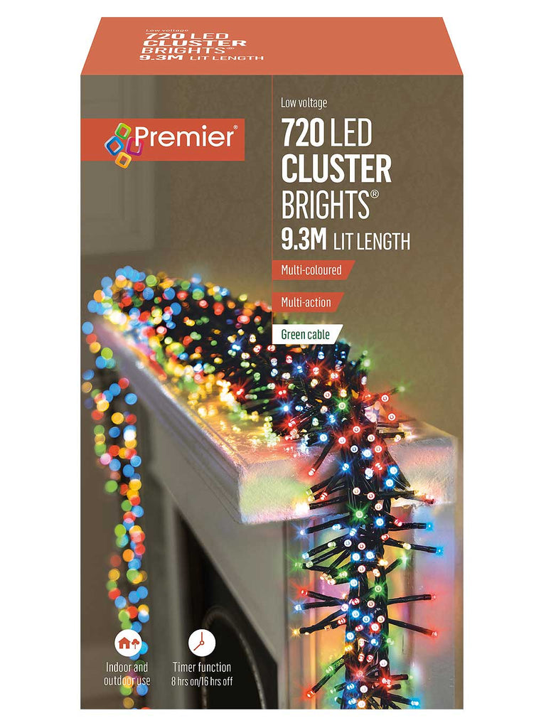 720 Multi-Action LED Cluster Brights with Timer - Multi Colour