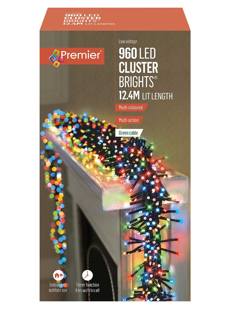 960 Multi-Action LED Cluster Brights with Timer- Multi Colour