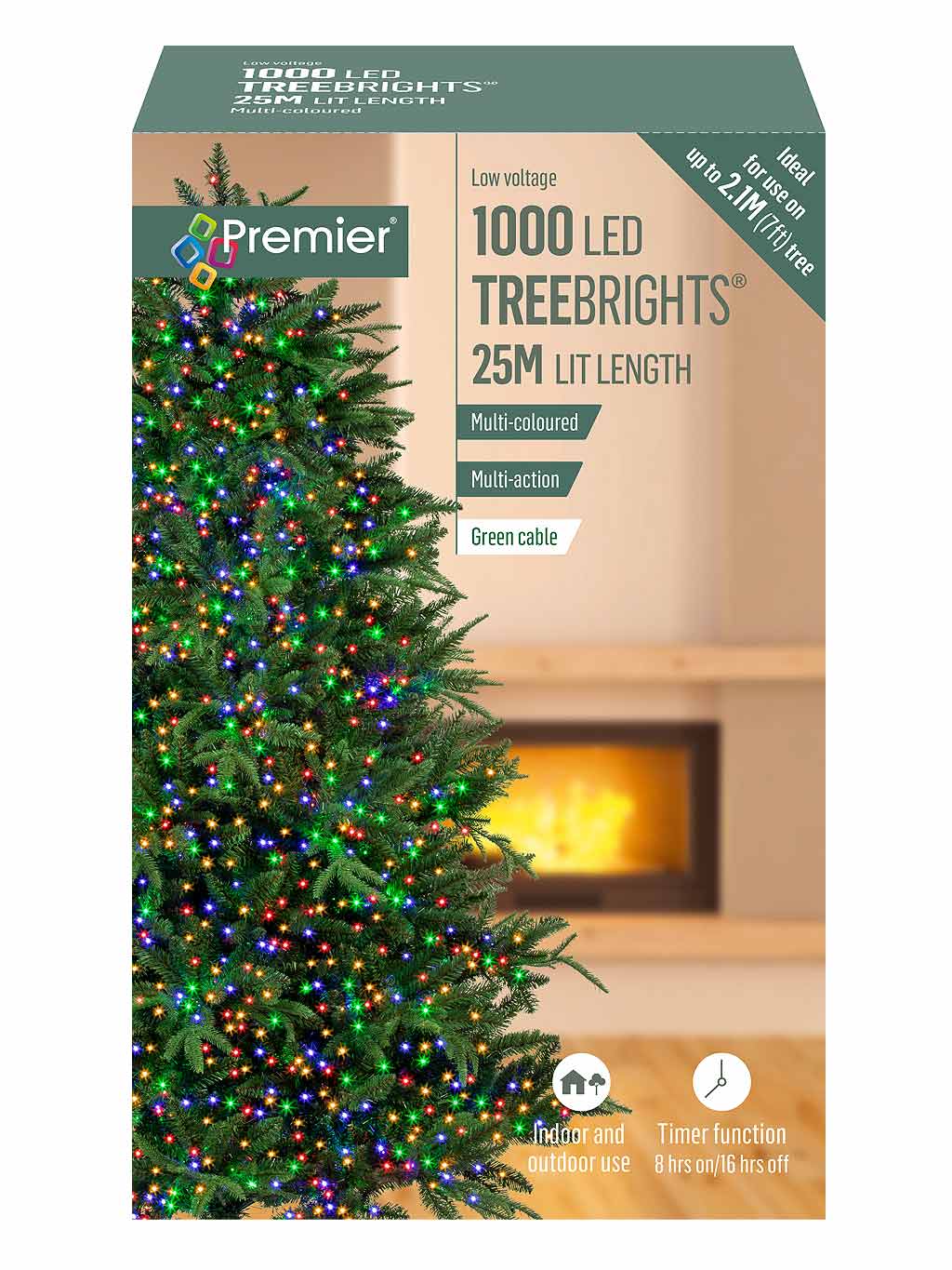 1000 LED Christmas Treebrights with Timer Multicolour Seasons