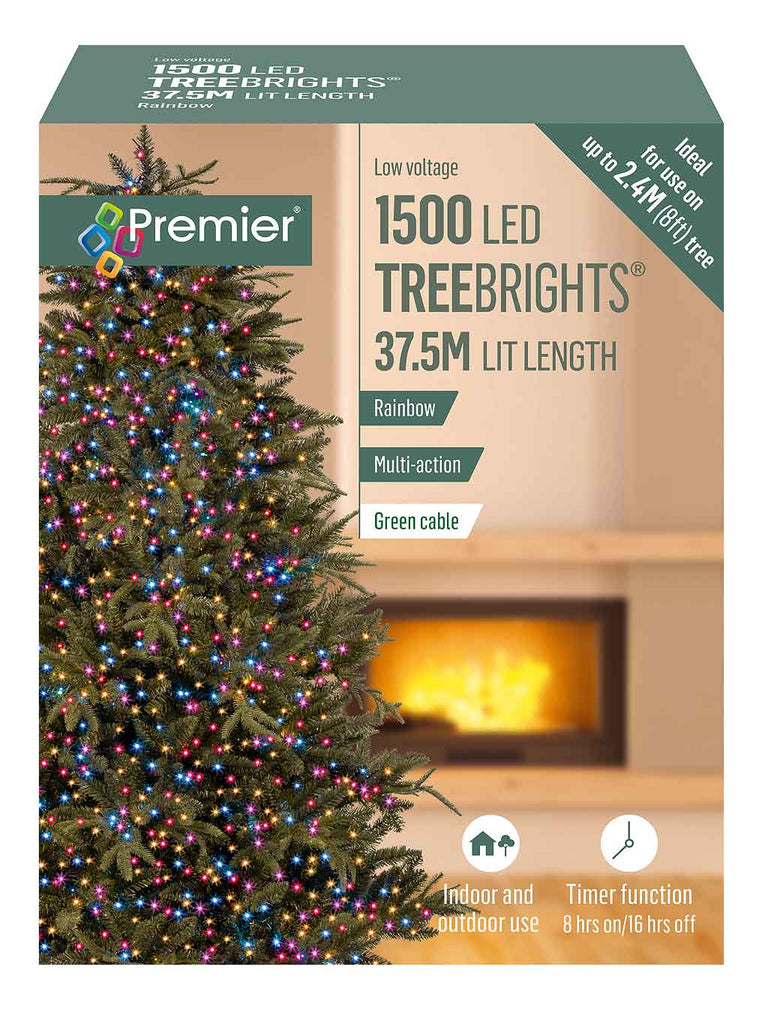 1500 Multi-Action LED Treebrights with Timer - Rainbow