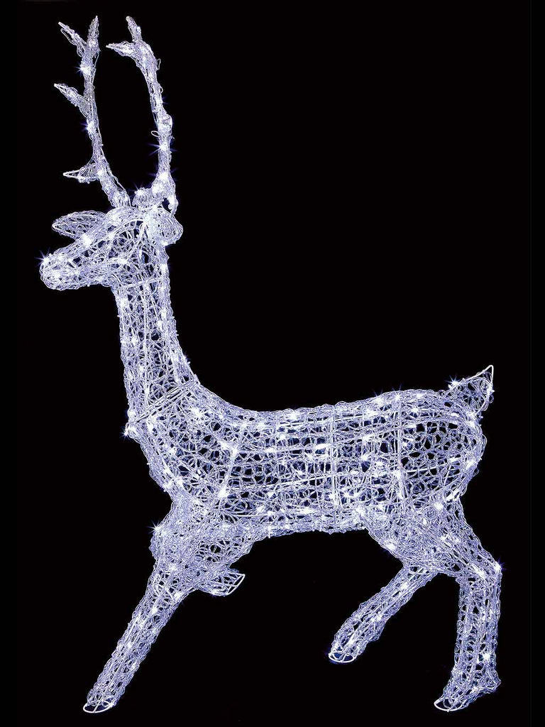 1.4M Soft Acrylic Stag with 300 LEDs - White