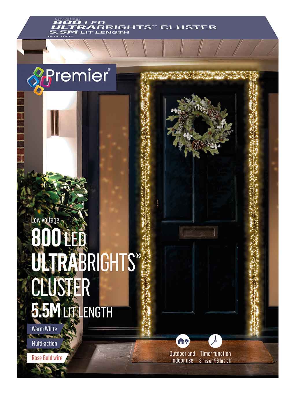 Premier TreeBrights Indoor Outdoor Christmas Multi Function Mains Oper