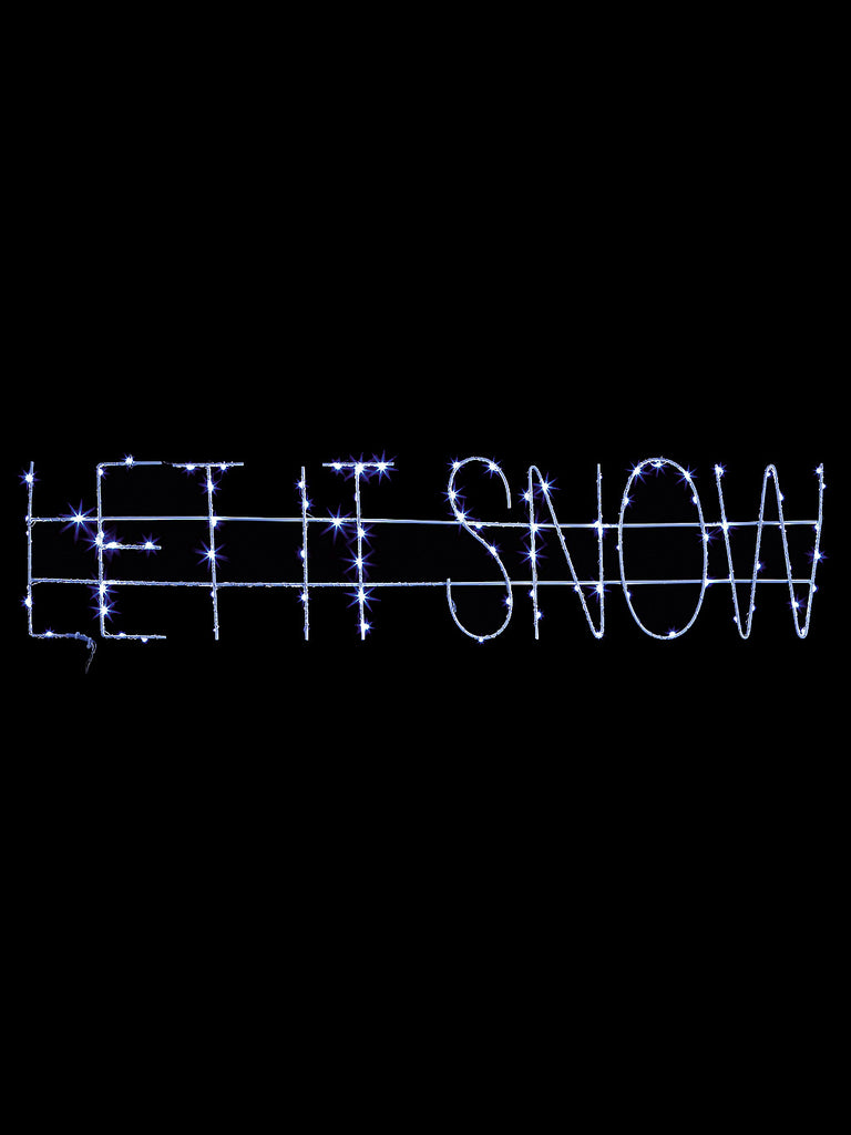 90cm Flashing LET IT SNOW with 86 White LEDs