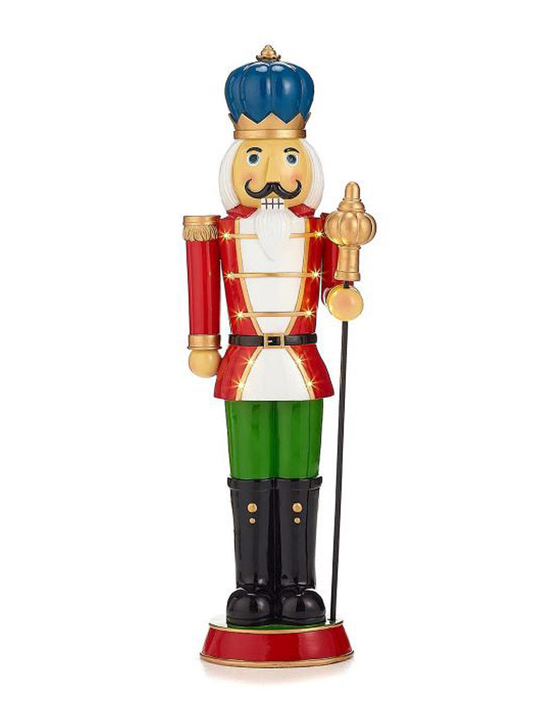 Noel the 3ft Red Christmas Nutcracker with Staff