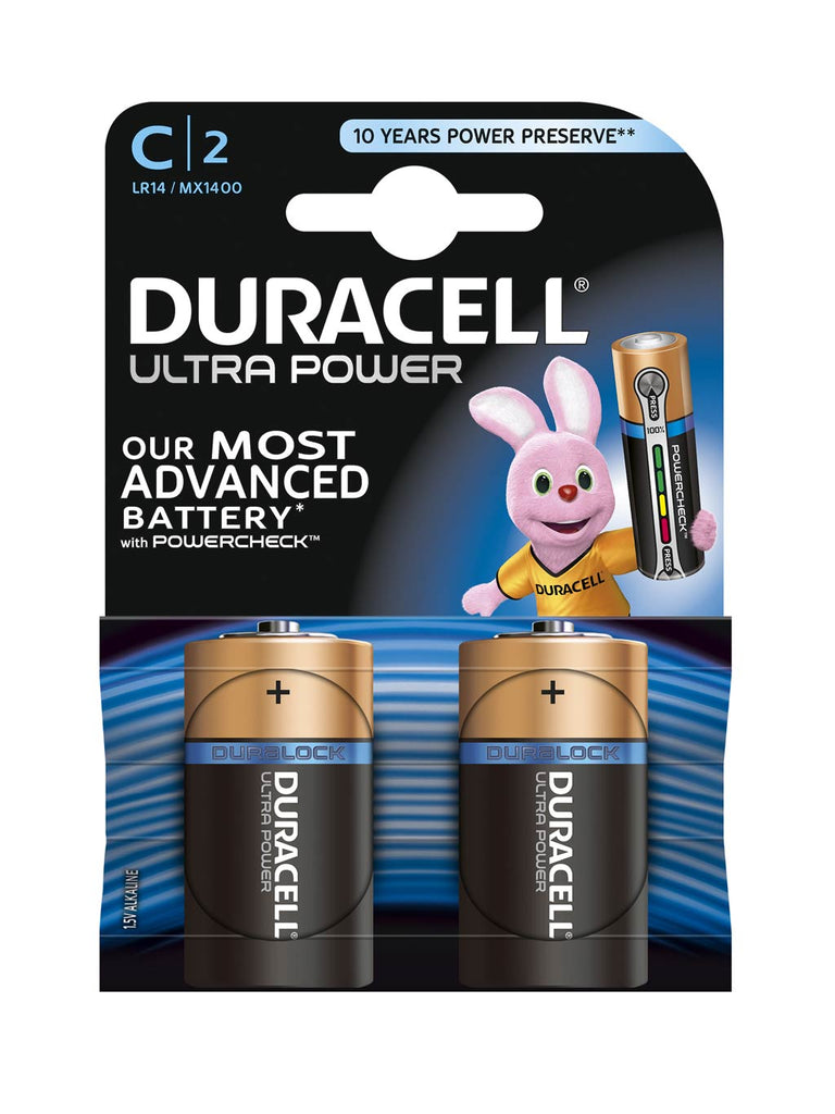 Duracell C 2pk Batteries - Ultra Power