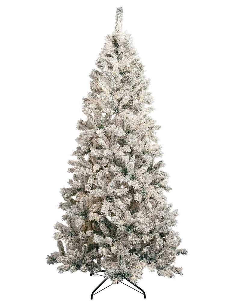 1.8M (6ft) Green Flocked Heartwood Spruce Tree