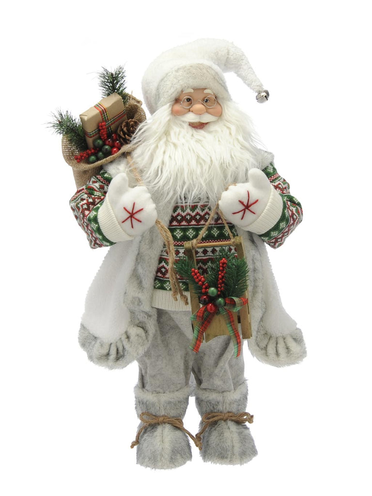 Standing Nordic Santa With Skis