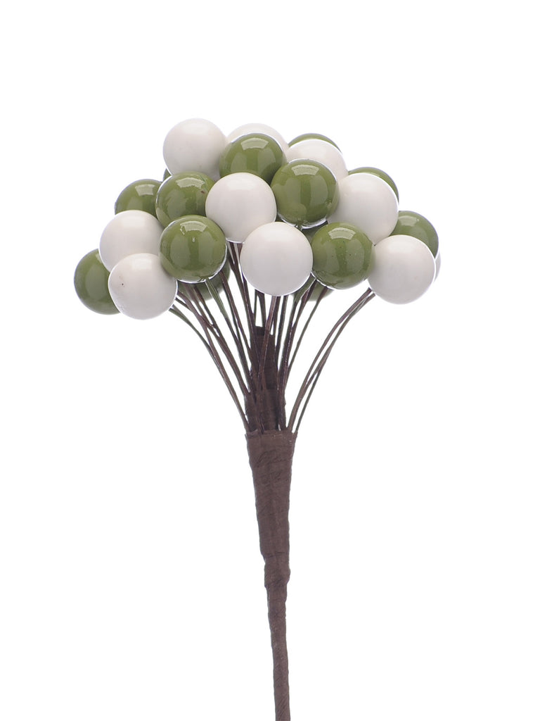 15cm Berry Cluster Pick - Sage Green