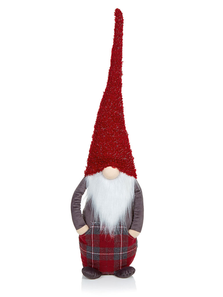 73cm Red Hat Standing Gonk with Tartan Trousers