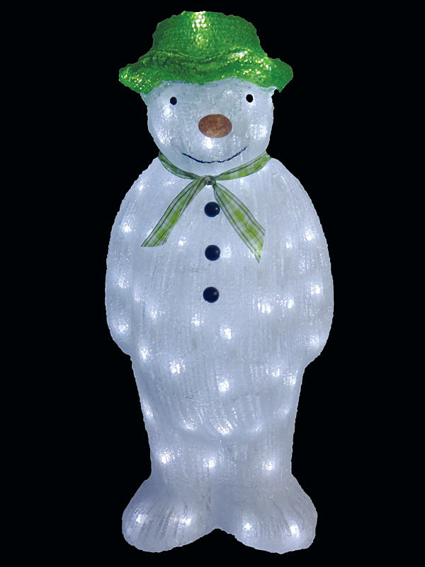 55cm Acrylic The Snowman with 100 Ice White LEDs 