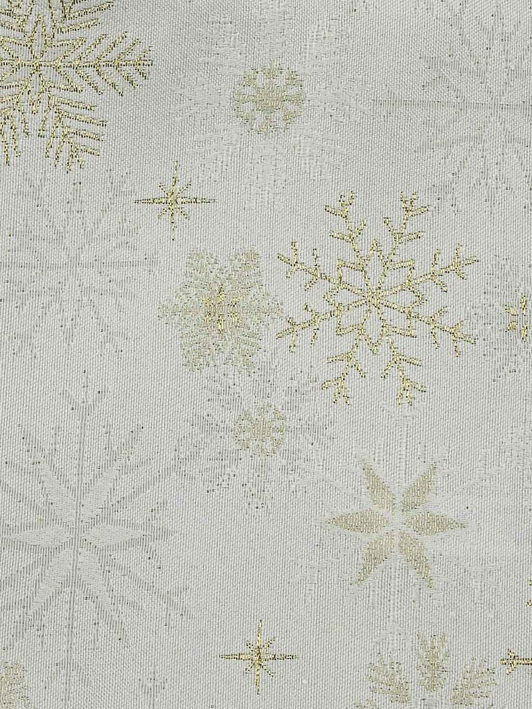53”x 88” Snow Crystal Tablecloth - Champagne Gold