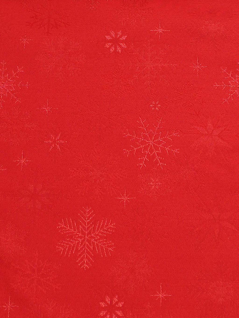 53”x 88” Snow Crystal Tablecloth - Red