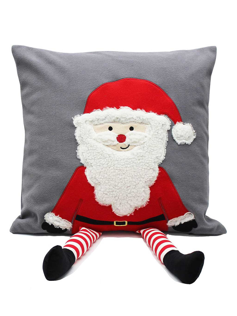Stripey 'St. Nic' Christmas Cushion
