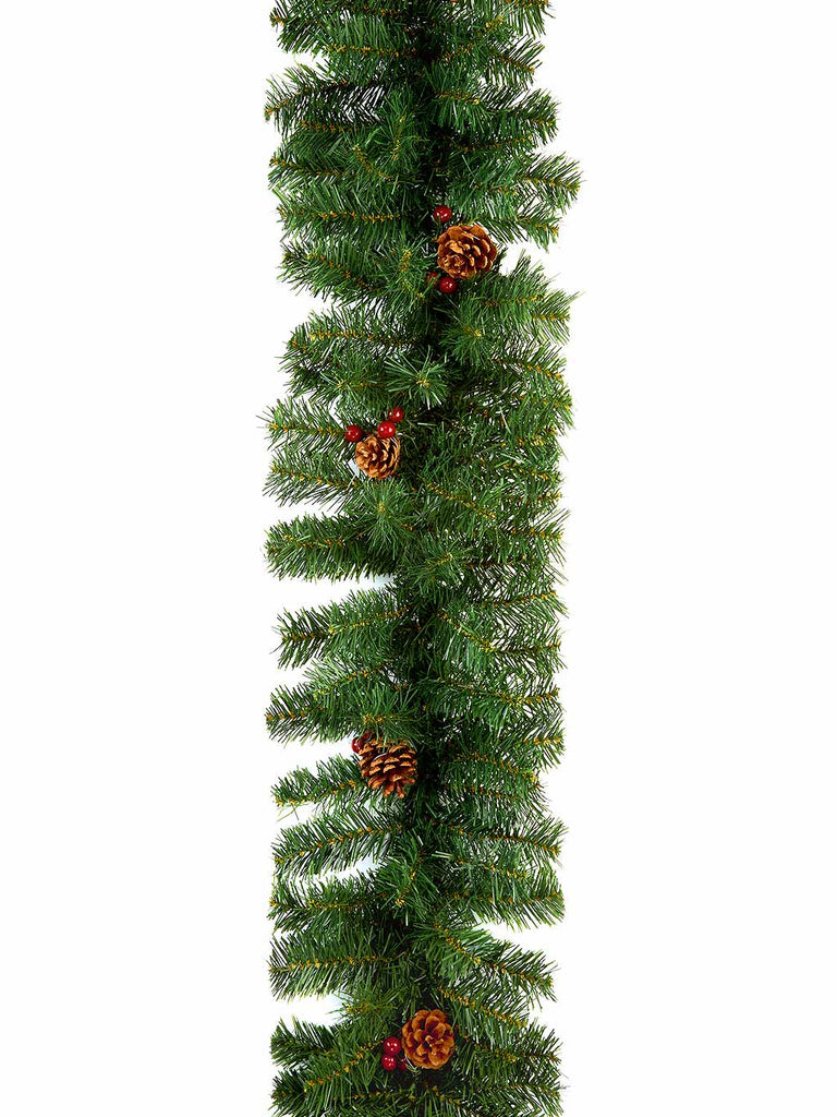 2.7M (9ft) Berry and Cone Christmas Garland