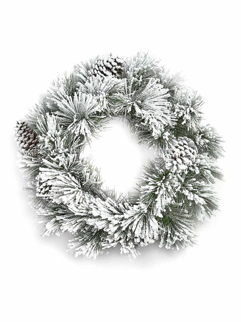 50cm Lumi Snow Flocked Wreath