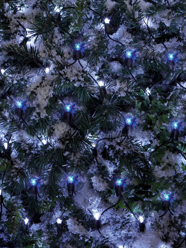 3.5 x 1.2M 360 LED MultiAction Net Christmas Lights Blue & White