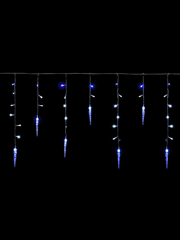 240 LED Ice Stick Icicle Lights - White-Blue 