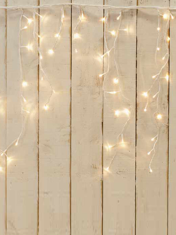 480 LED Snowing Icicle Christmas Lights Warm White Seasons