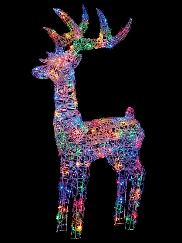 1.15M Lit Soft Acrylic Reindeer with 160 Multi-colour LEDs