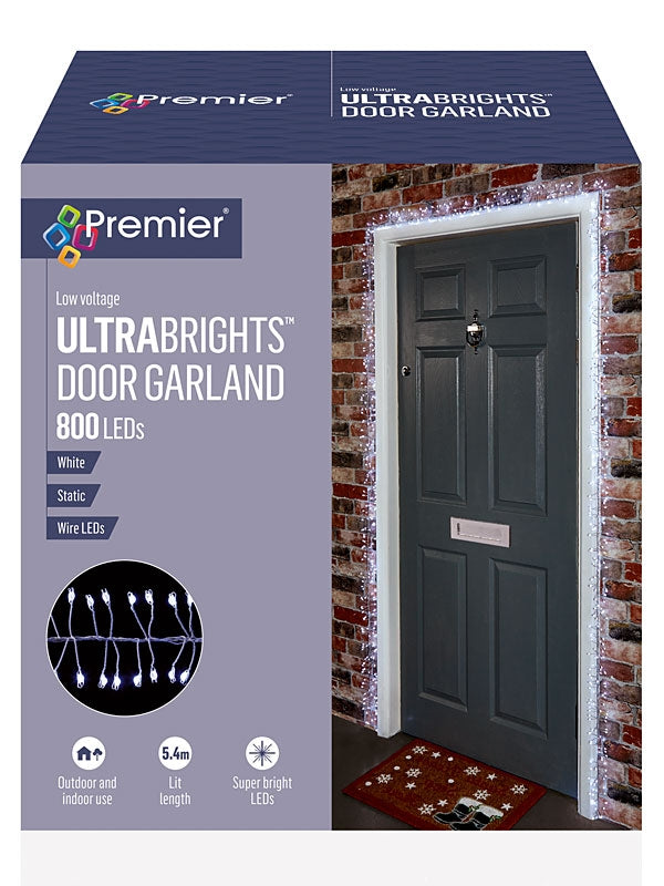 Ultrabrights Door Garland with 800 LEDs - White 