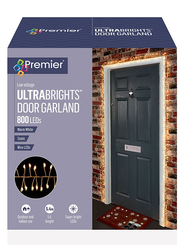 Ultrabrights Door Garland with 800 LEDs - Warm White 