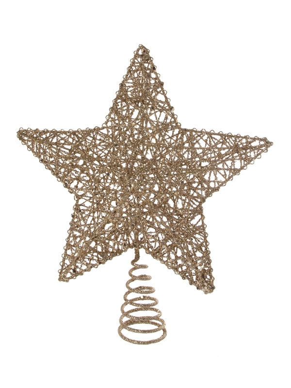 30cm Gold Metal Wire Tree Topper Star