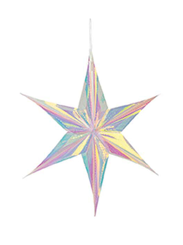 40cm 6 Point Holographic Foil Star