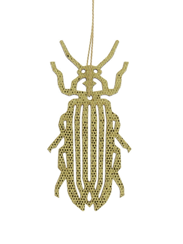 10cm Gold Lasercut Beetle