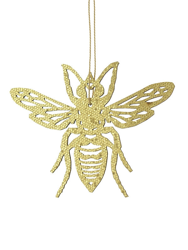 12cm Gold Lasercut Bee