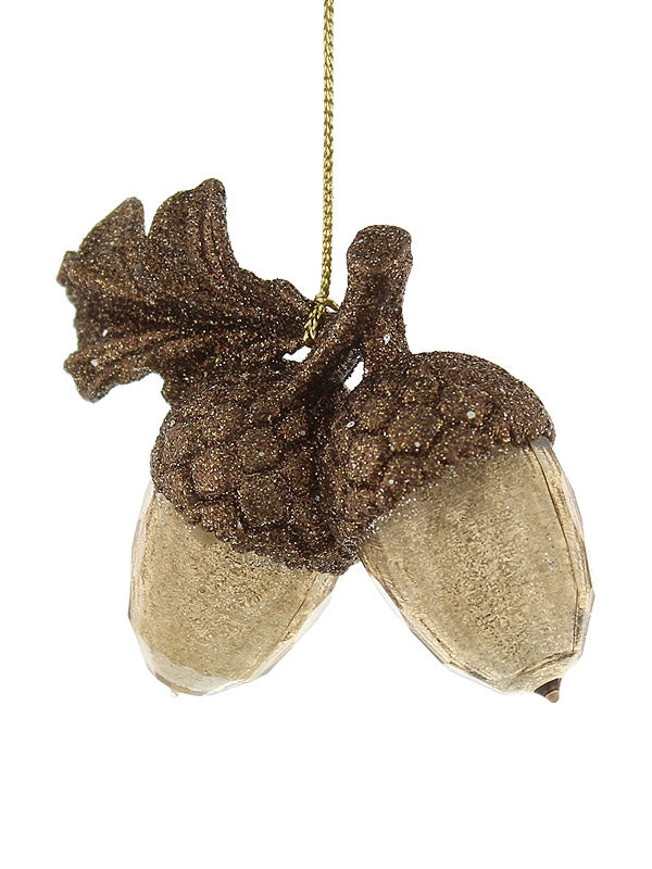 9cm Copper Acorns Tree Decoration